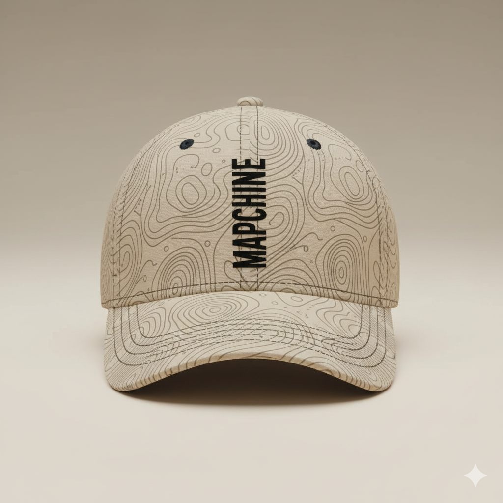 Beige Mapchine Cap